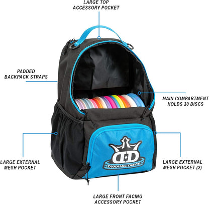 Cadet Disc Golf Backpack | Frisbee Disc Golf Bag with 17+ Disc Capacity | Introductory Disc Golf Backpack | Lightweight and Durable | Discs NOT Included